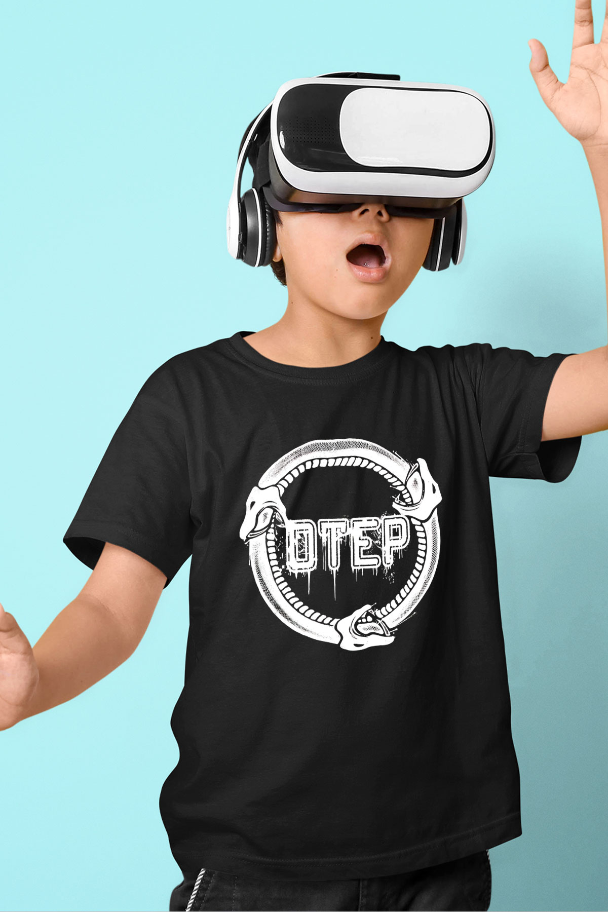 Otep Baskılı Unisex Siyah Çocuk Tişört - Tshirt