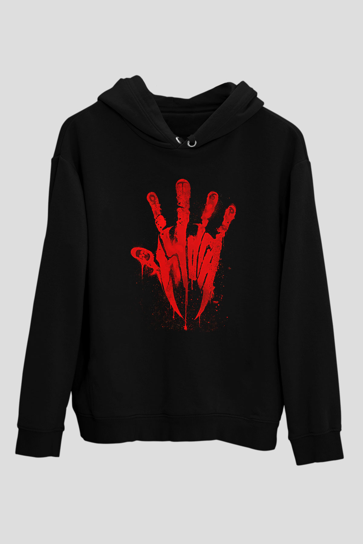 Otep Baskılı Unisex Siyah Kapüşonlu Sweatshirt