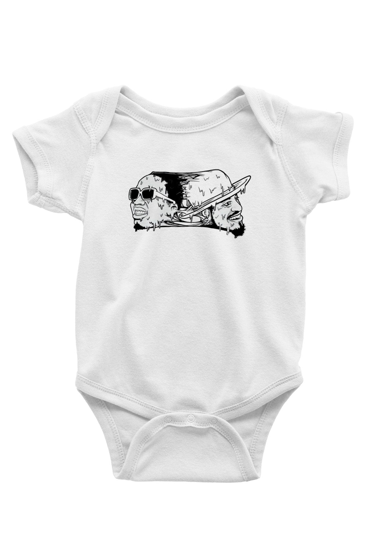 OutKast Baskılı Beyaz Unisex Bebek Body - Zıbın