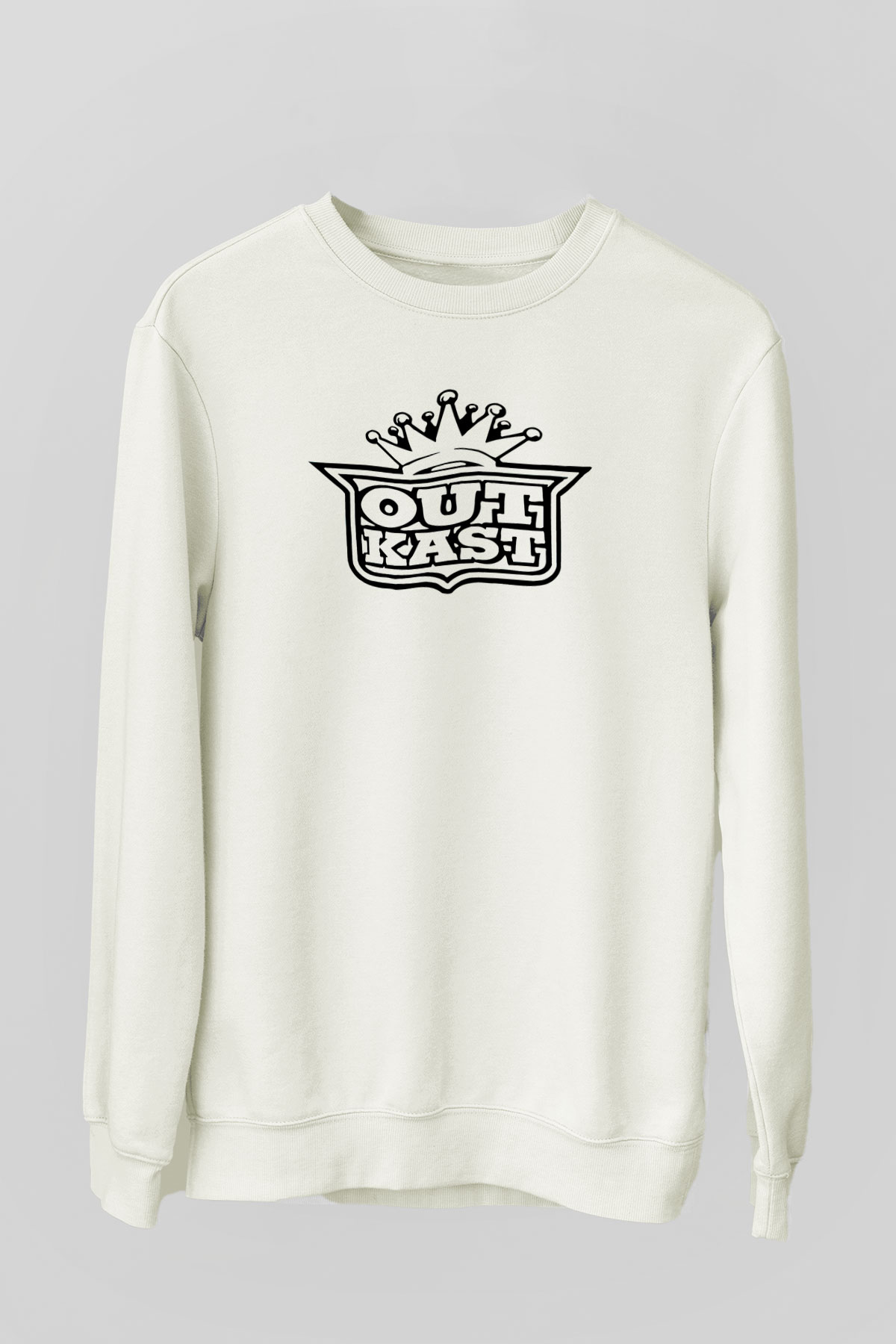 OutKast Baskılı Beyaz Unisex Sweatshirt