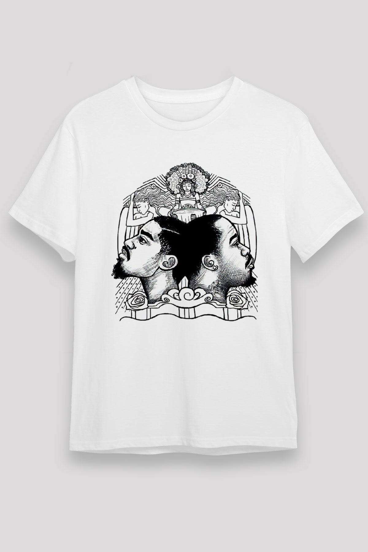 OutKast Baskılı Unisex Beyaz Tişört - Tshirt