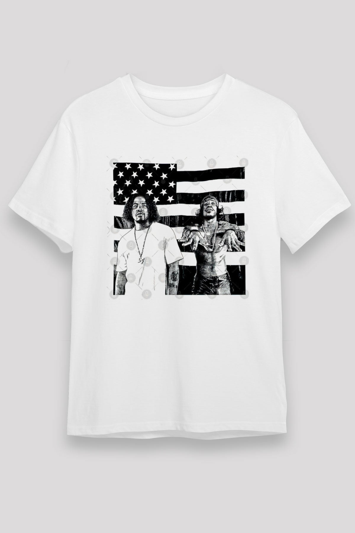 OutKast Baskılı Unisex Beyaz Tişört - Tshirt