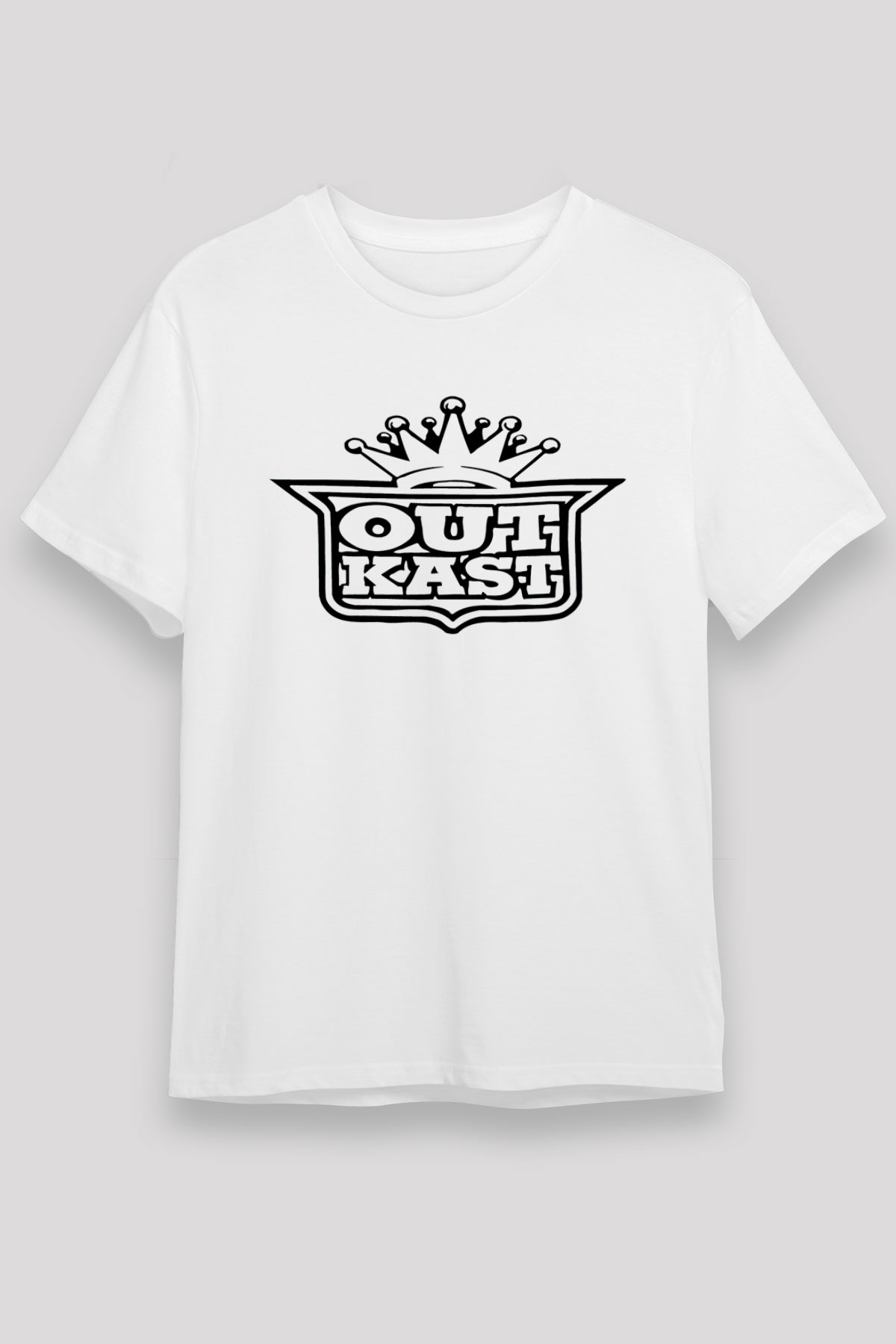 OutKast Baskılı Unisex Beyaz Tişört - Tshirt