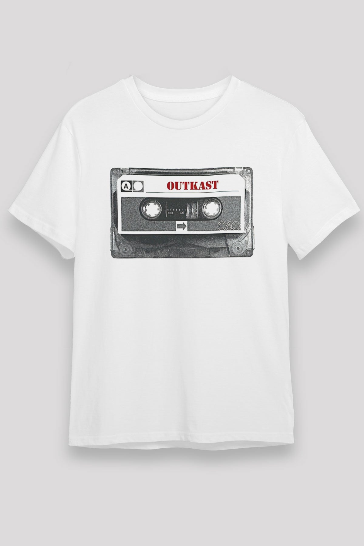 OutKast Baskılı Unisex Beyaz Tişört - Tshirt