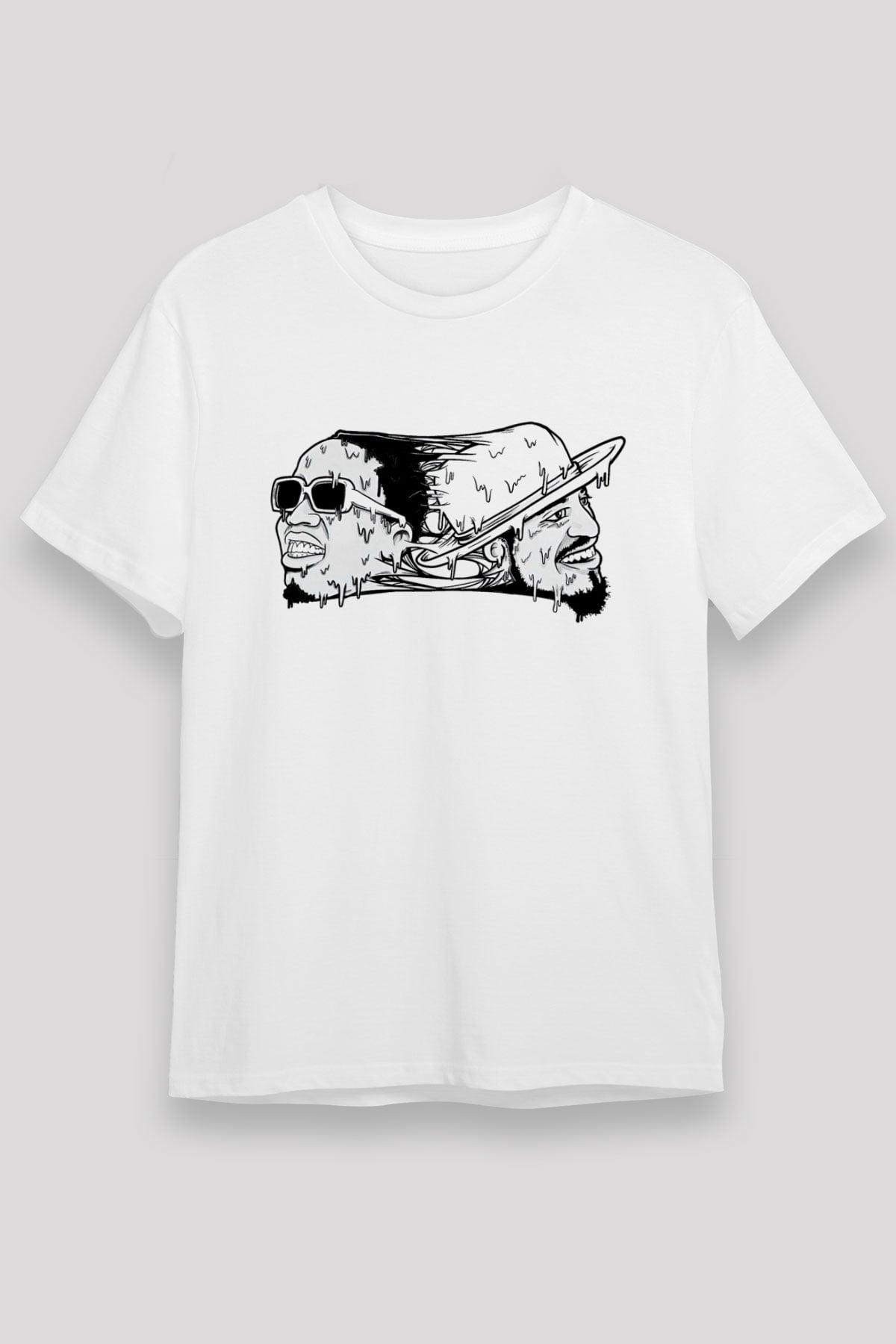 OutKast Baskılı Unisex Beyaz Tişört - Tshirt