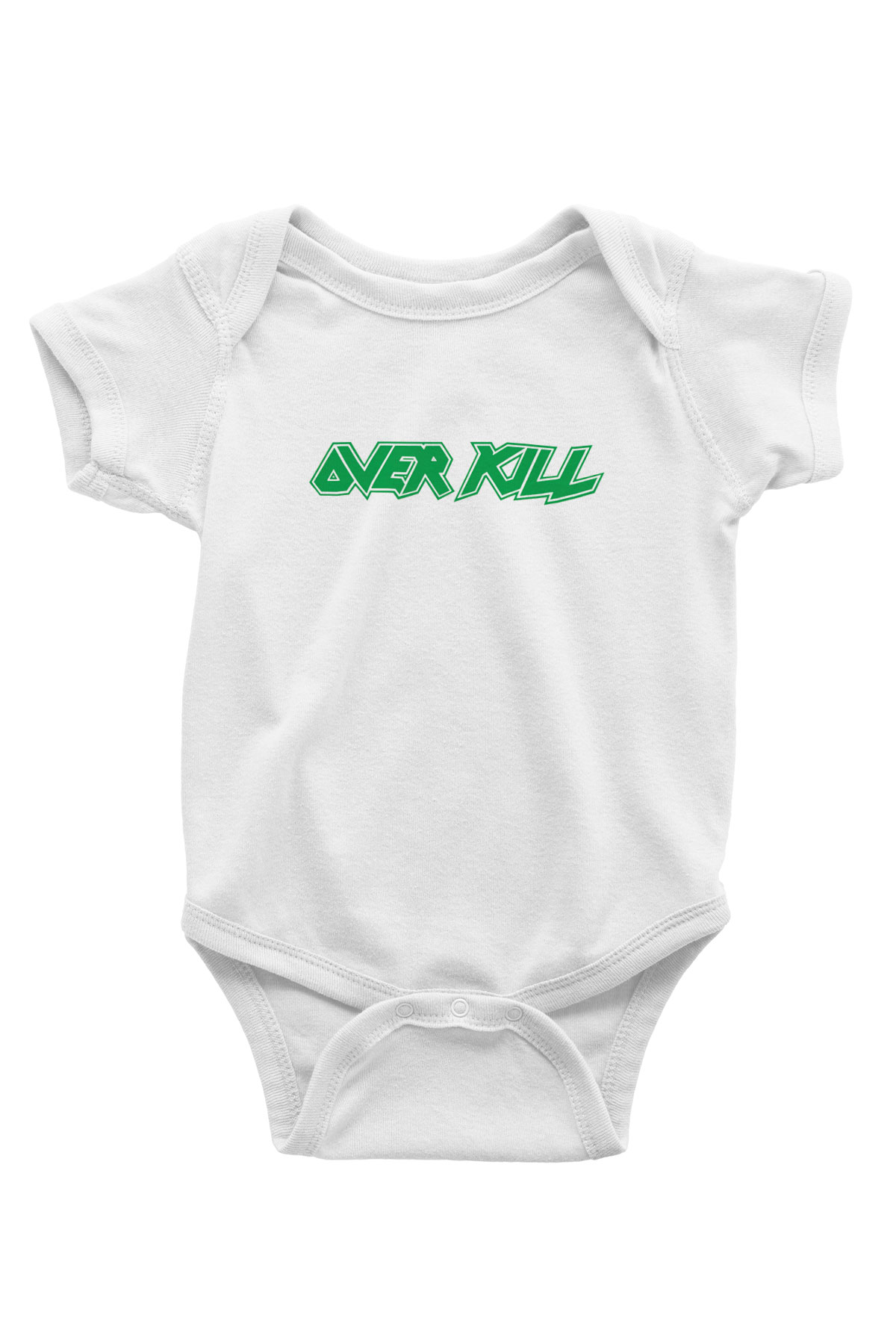 Overkill Baskılı Beyaz Unisex Bebek Body - Zıbın