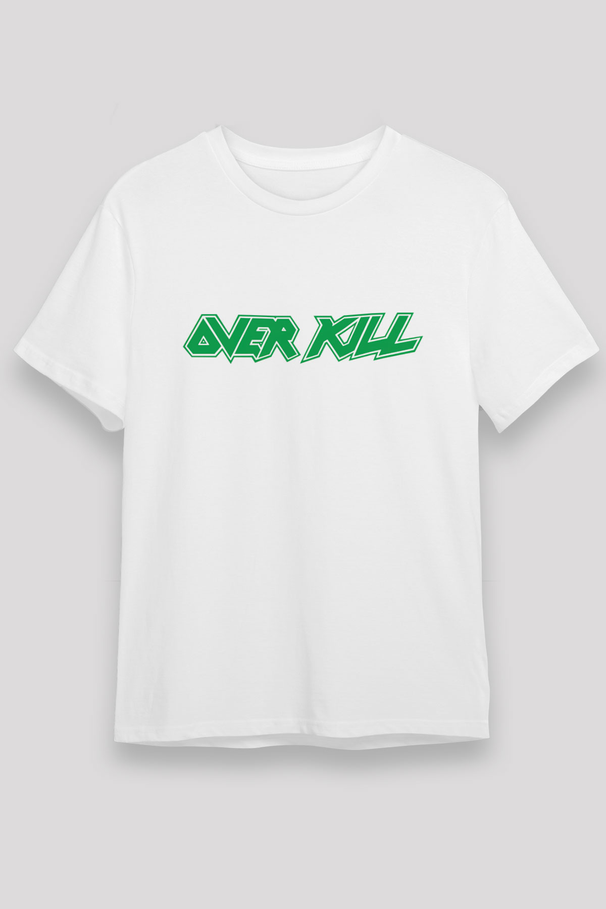 Overkill Beyaz Unisex Tişört T-Shirt - TişörtFabrikası