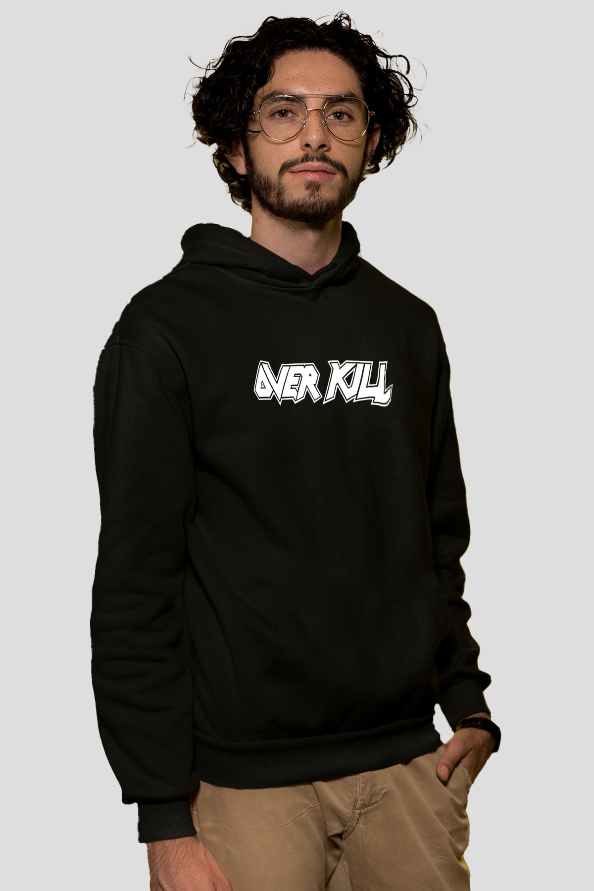 Overkill Siyah Unisex Hoodie