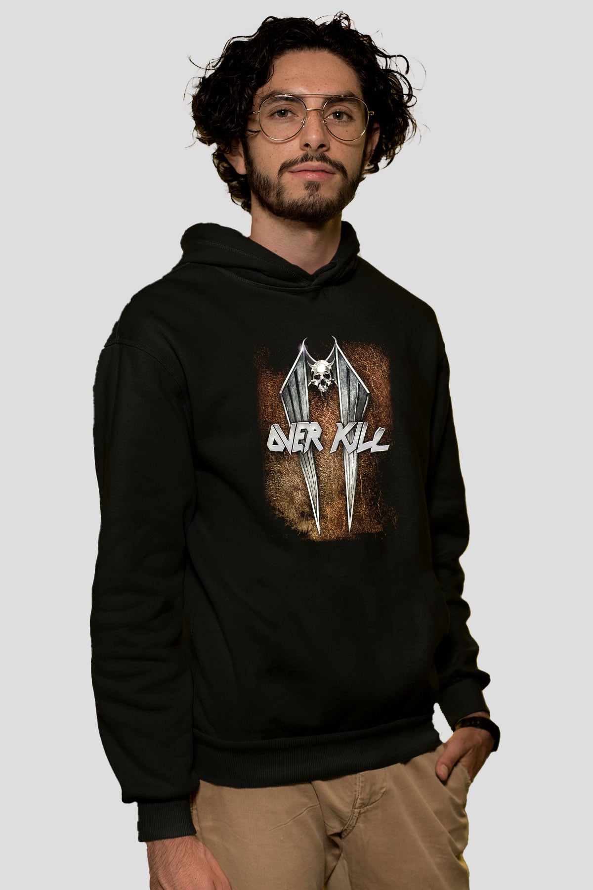 Overkill Siyah Unisex Hoodie