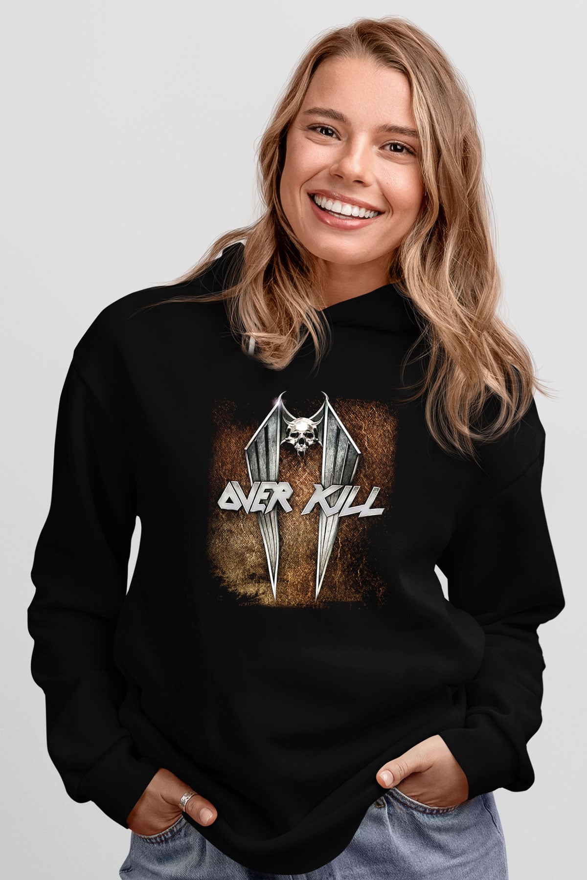Overkill Siyah Unisex Hoodie