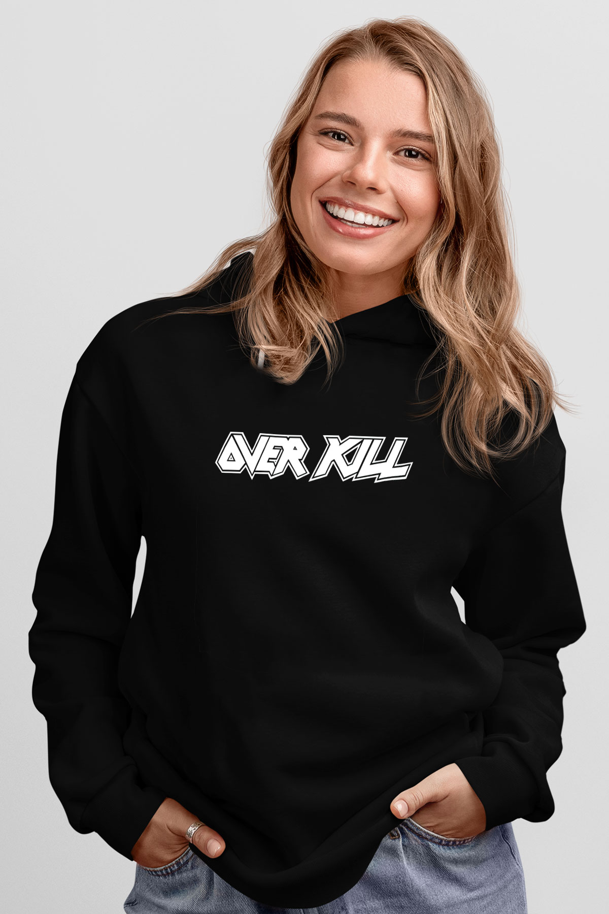 Overkill Siyah Unisex Hoodie
