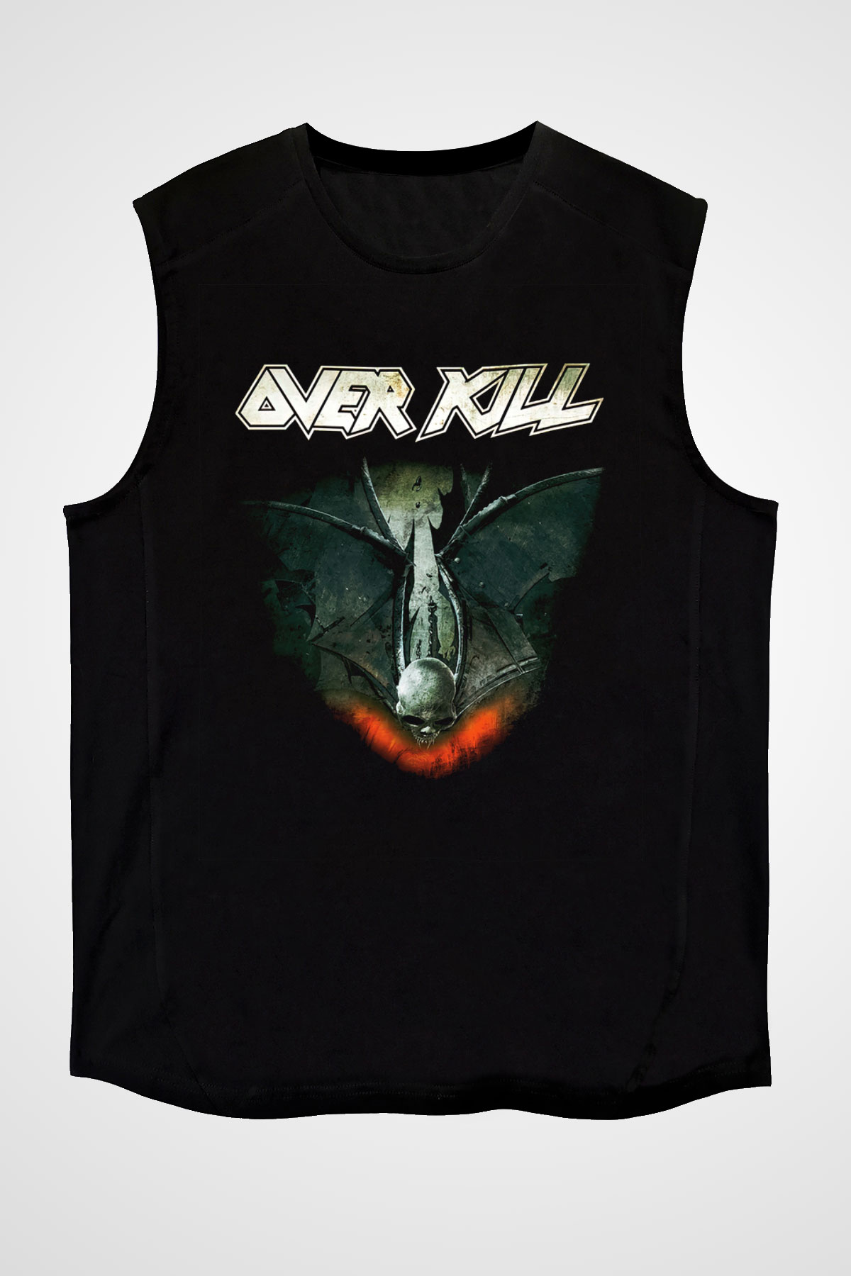 Overkill Siyah Unisex Kolsuz Tişört
