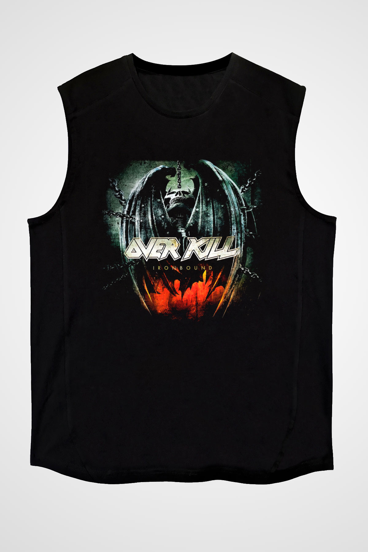 Overkill Siyah Unisex Kolsuz Tişört