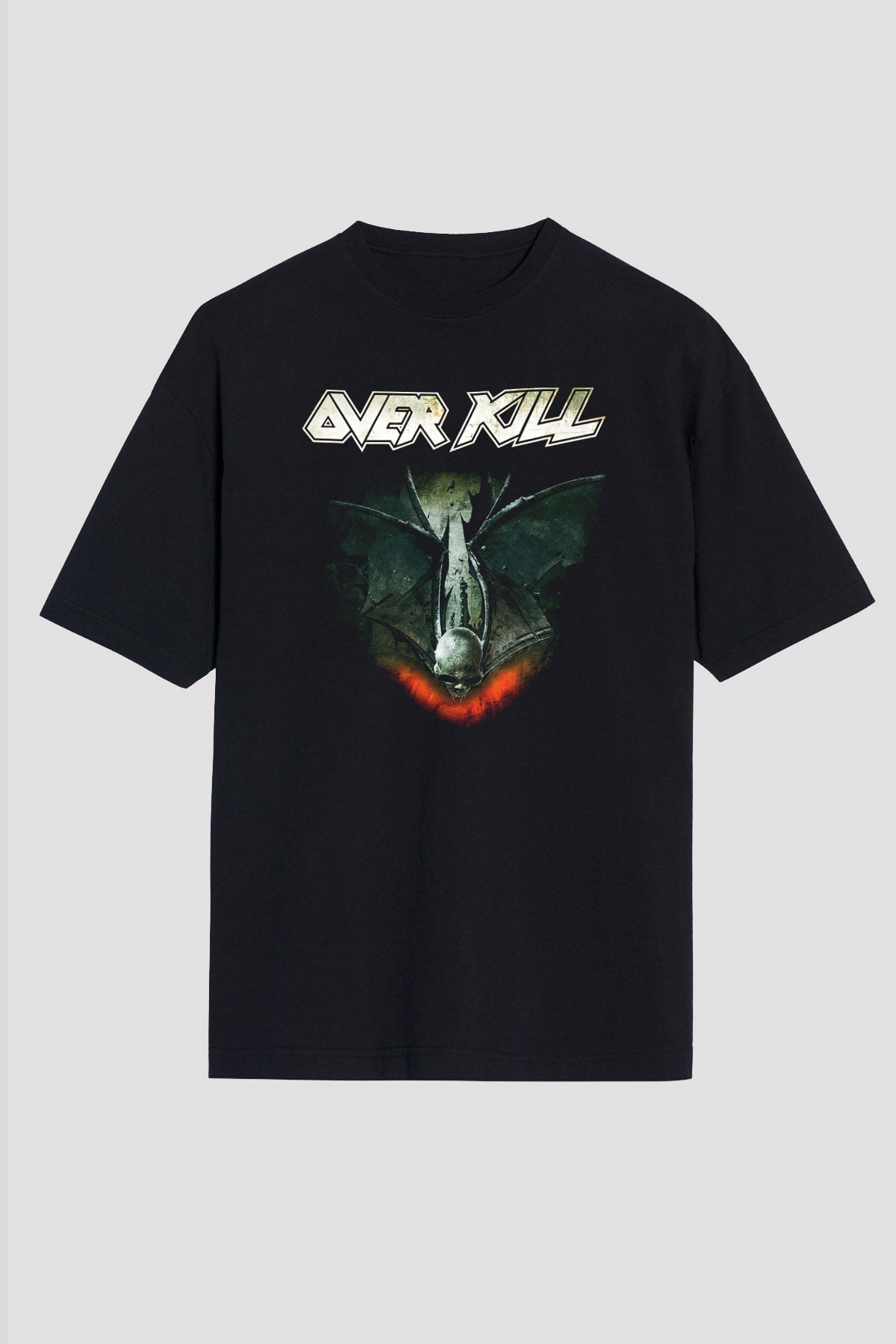 Overkill Siyah Unisex Oversize Tişört T-Shirt