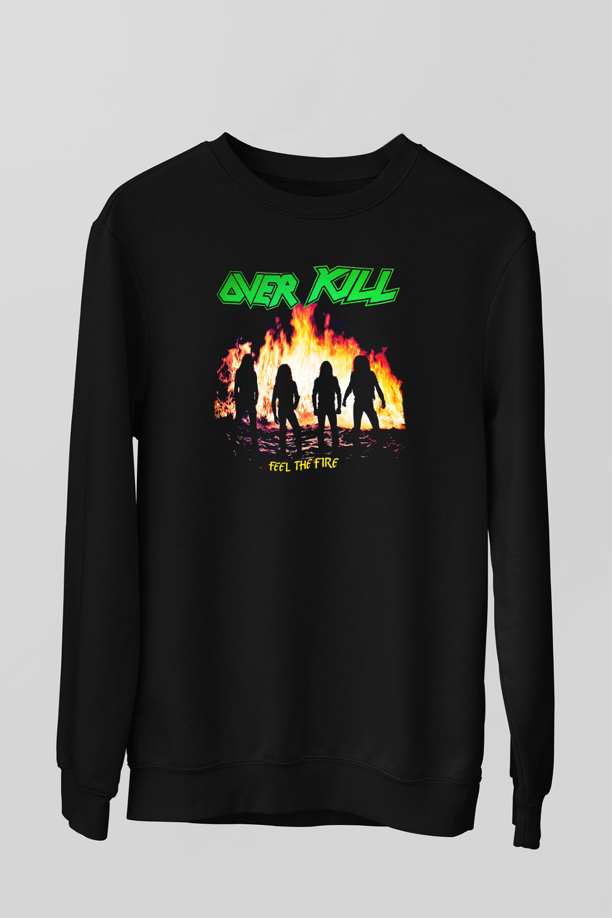 Overkill Siyah Unisex Sweatshirt