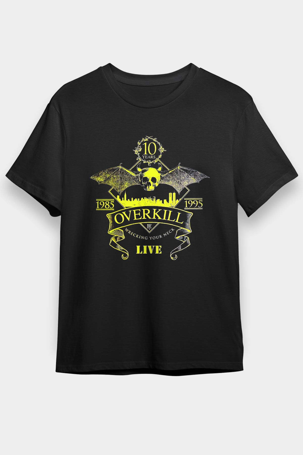 Overkill Siyah Unisex Tişört T-Shirt - TişörtFabrikası
