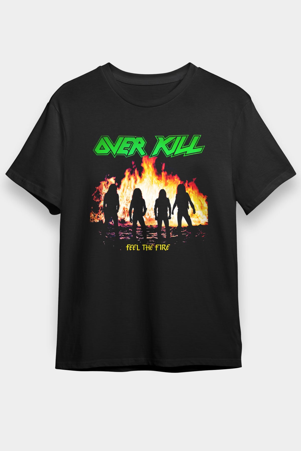 Overkill Siyah Unisex Tişört T-Shirt - TişörtFabrikası