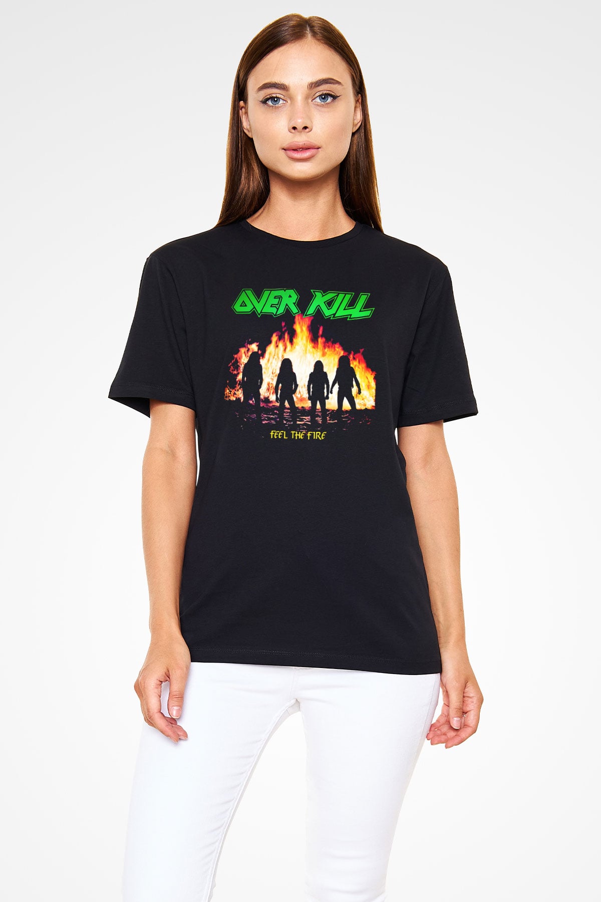 Overkill Siyah Unisex Tişört T-Shirt - TişörtFabrikası