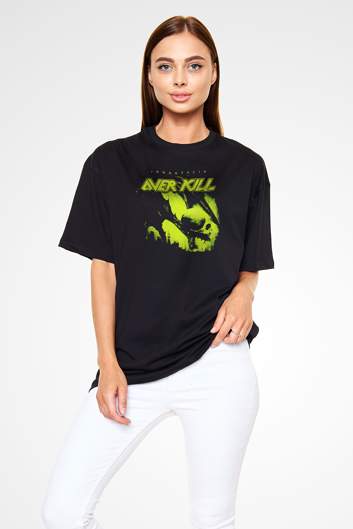Overkill Siyah Unisex Tişört T-Shirt - TişörtFabrikası