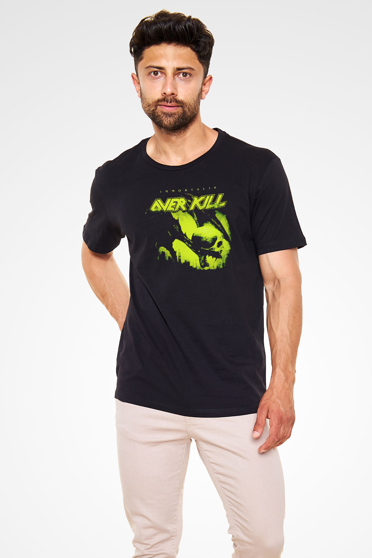 Overkill Siyah Unisex Tişört T-Shirt - TişörtFabrikası