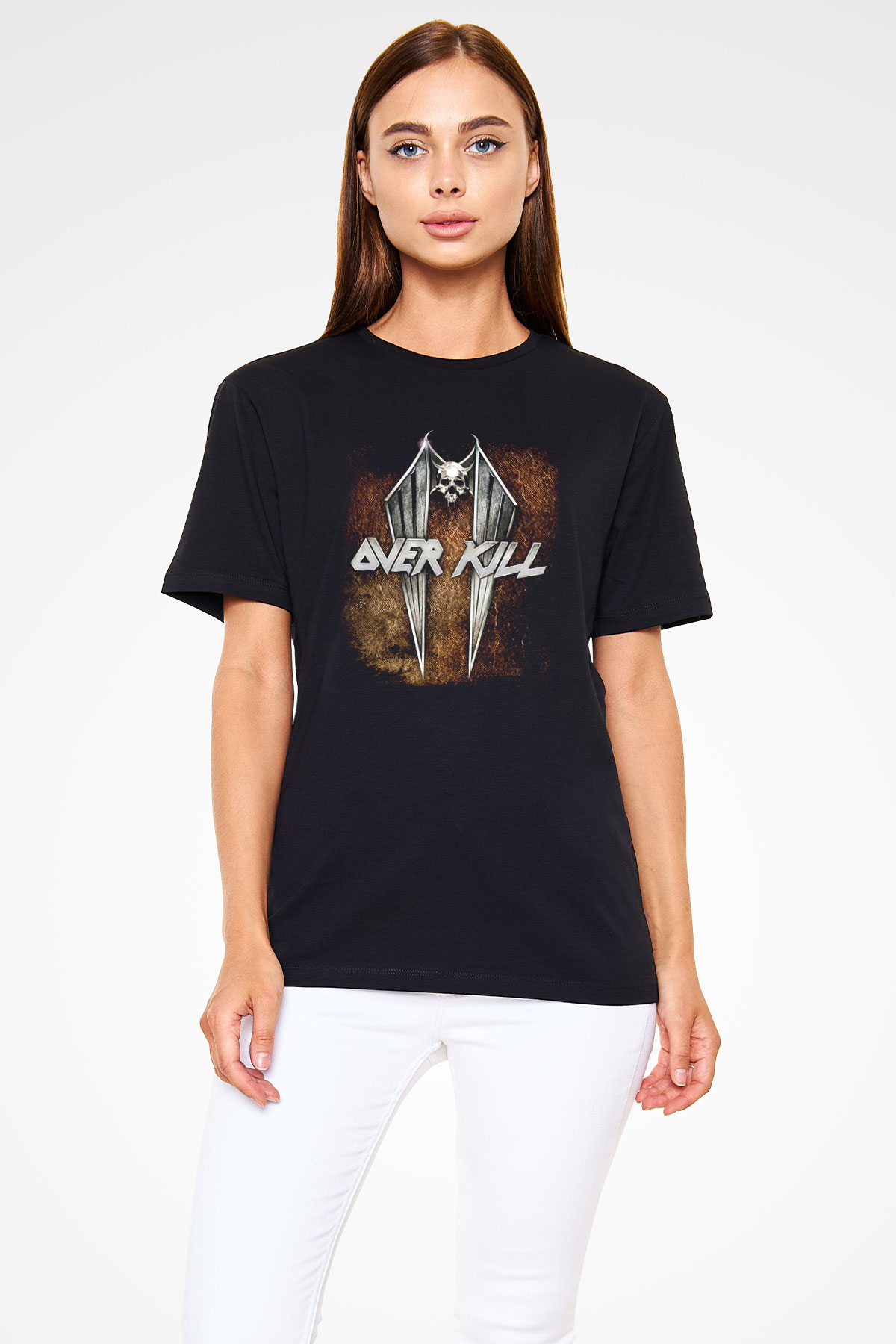 Overkill Siyah Unisex Tişört T-Shirt - TişörtFabrikası