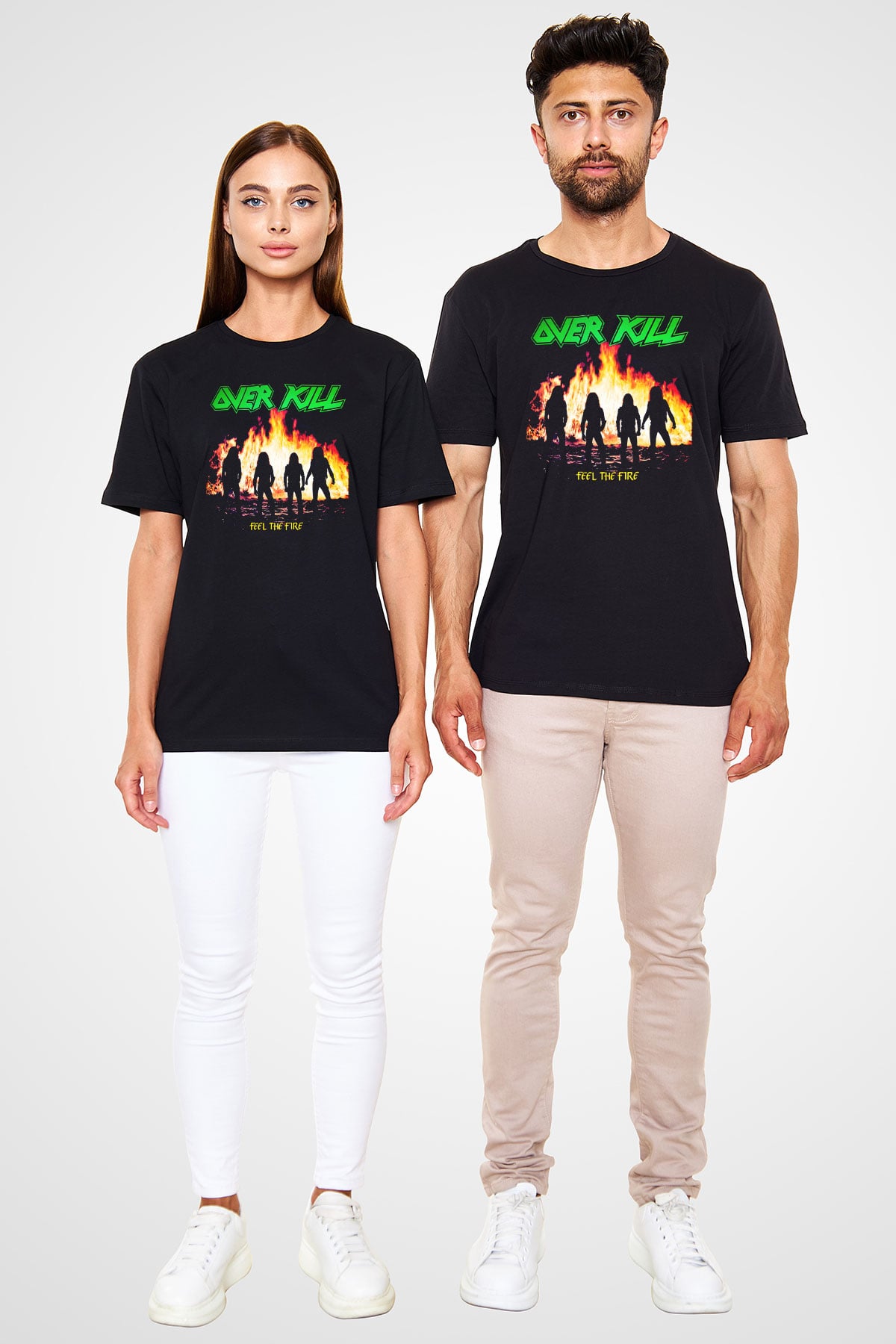Overkill Siyah Unisex Tişört T-Shirt - TişörtFabrikası