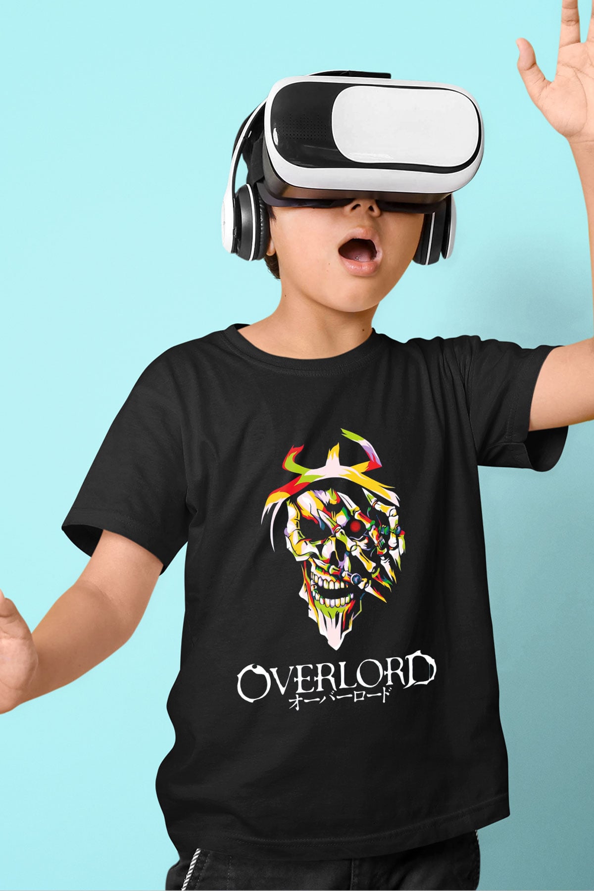 Overlord Siyah Unisex Çocuk Tişört