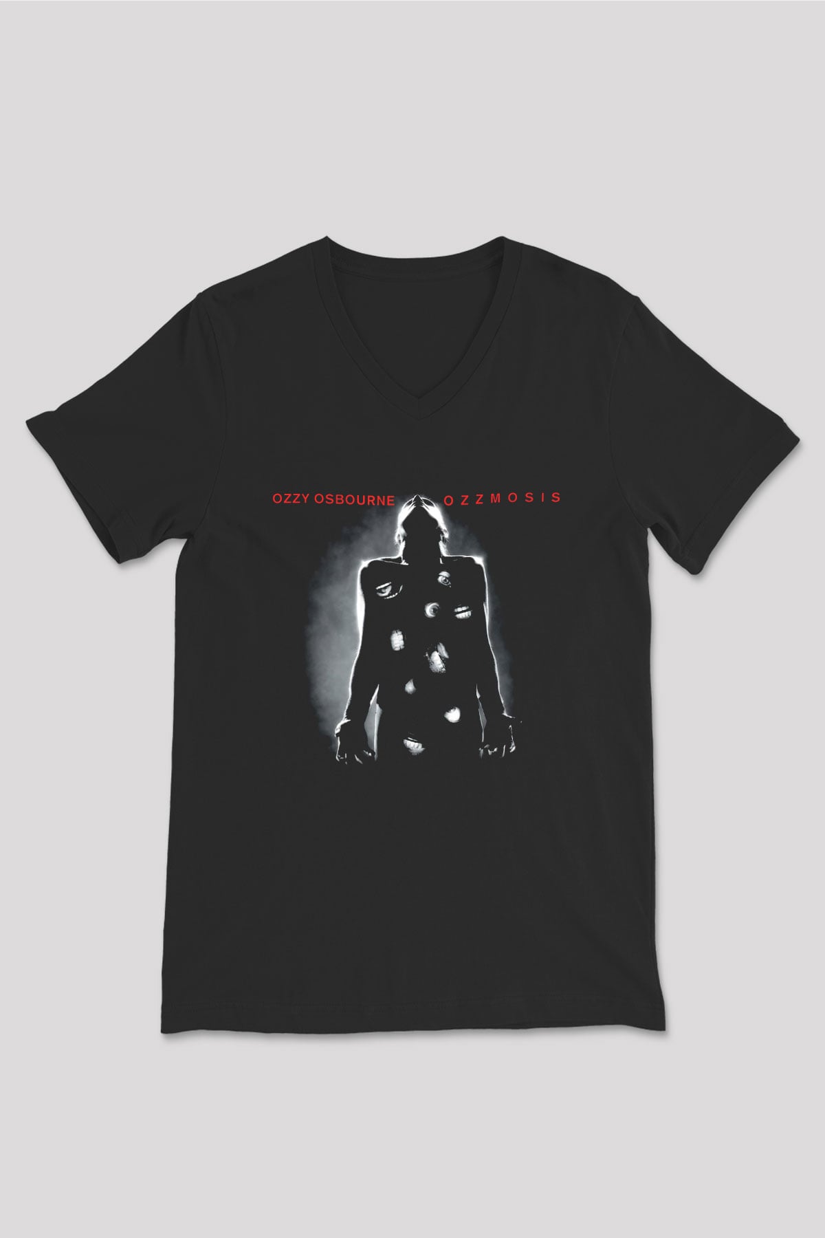 Ozzy Osbourne Siyah Unisex V Yaka Tişört T-Shirt