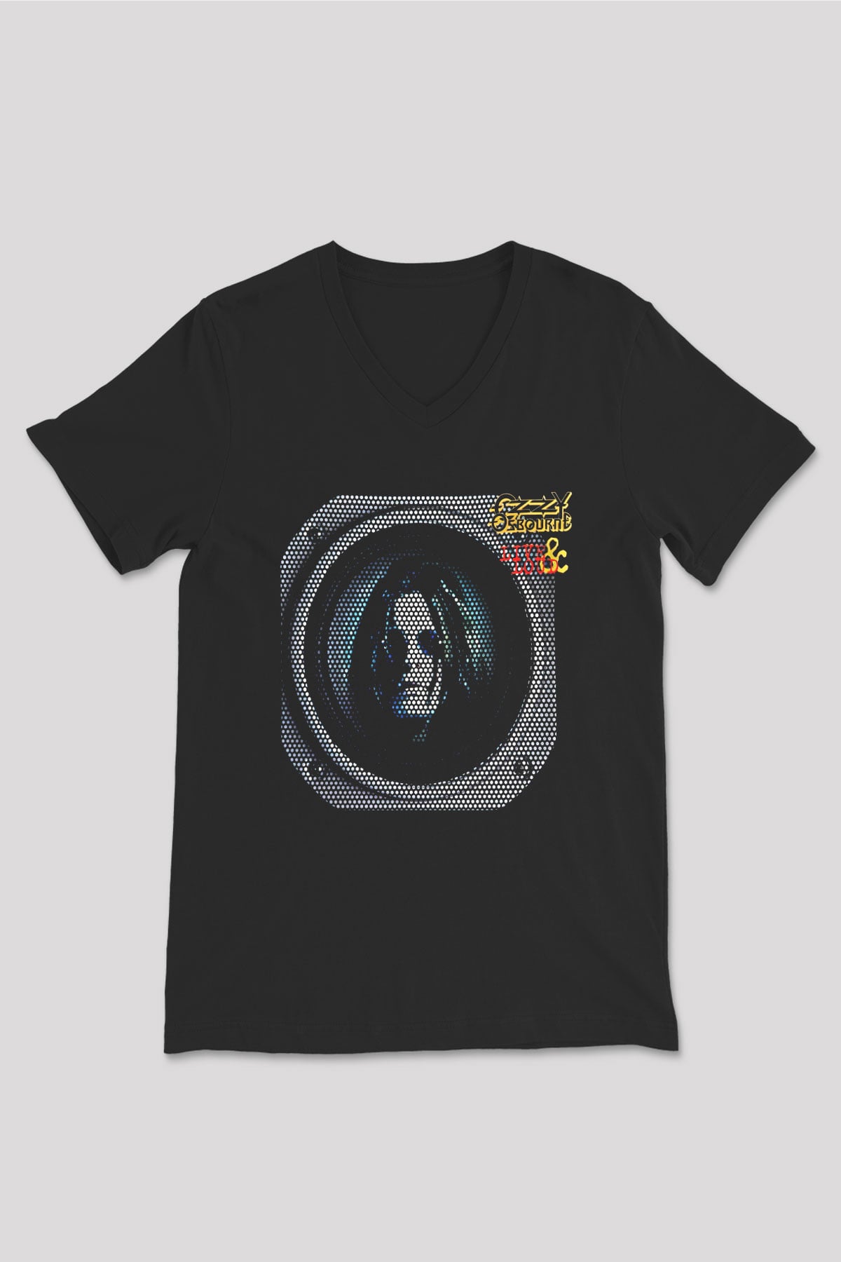 Ozzy Osbourne Siyah Unisex V Yaka Tişört T-Shirt