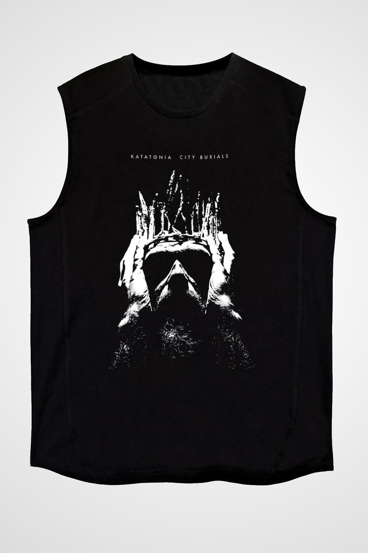 Pain Of Salvation Baskılı Unisex Siyah Kolsuz Tişört - Tshirt
