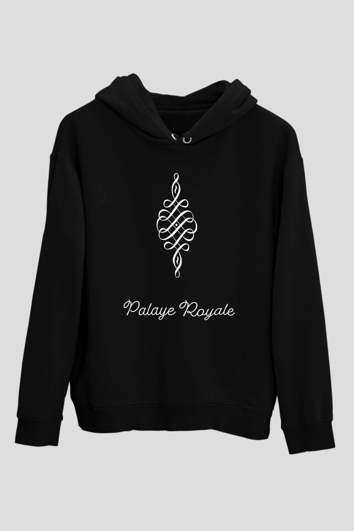 Palaye Royale Baskılı Unisex Siyah Kapüşonlu Sweatshirt