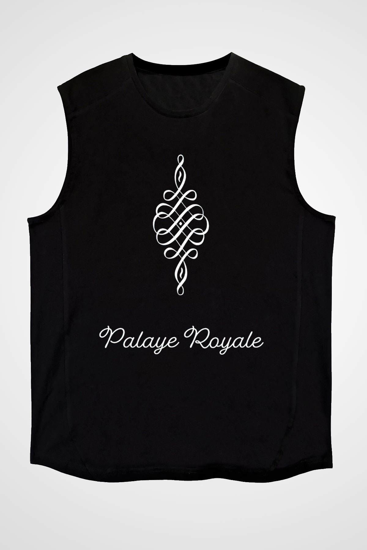 Palaye Royale Baskılı Unisex Siyah Kolsuz Tişört - Tshirt