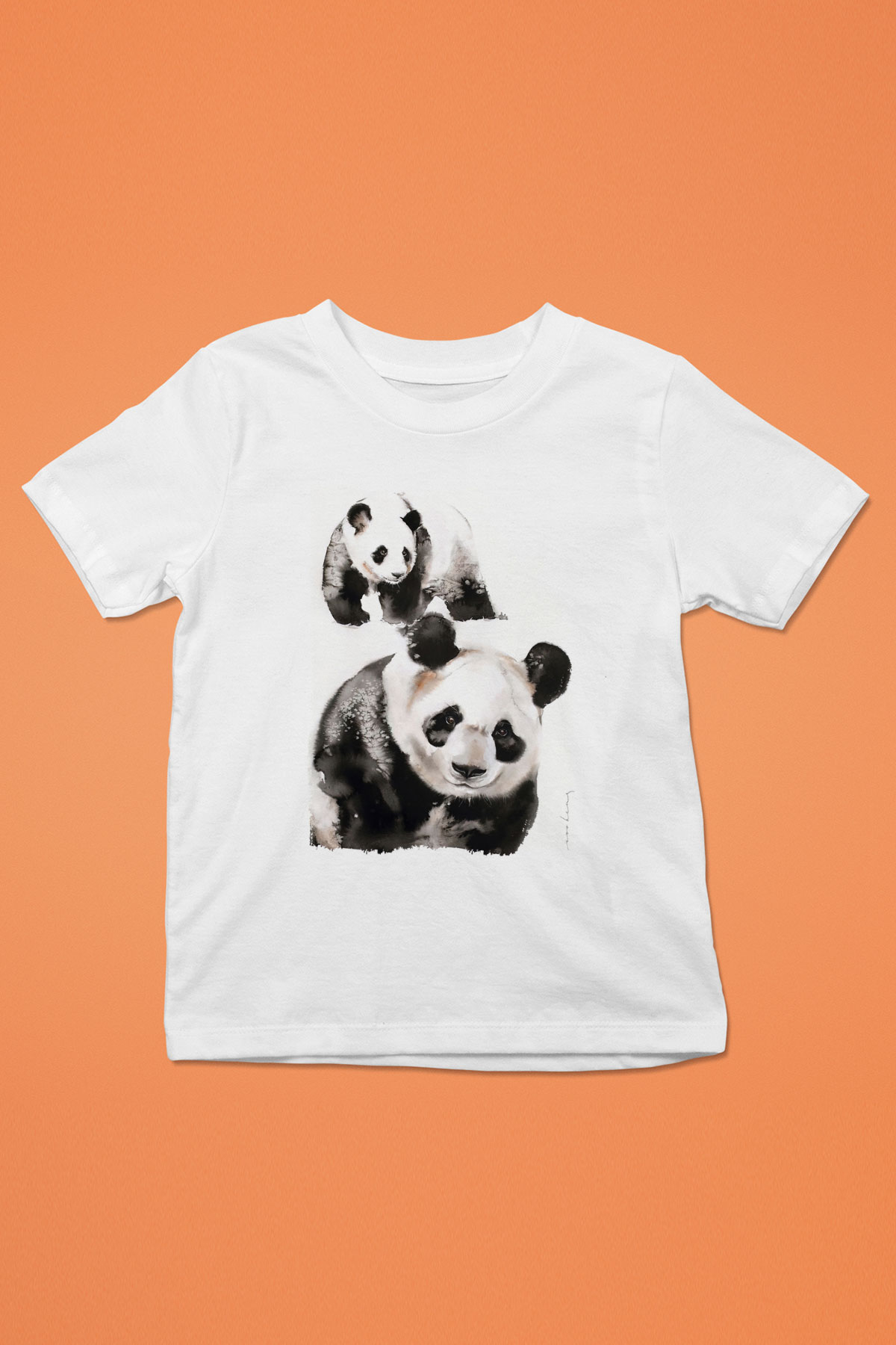 Panda Beyaz Unisex Çocuk Tişört