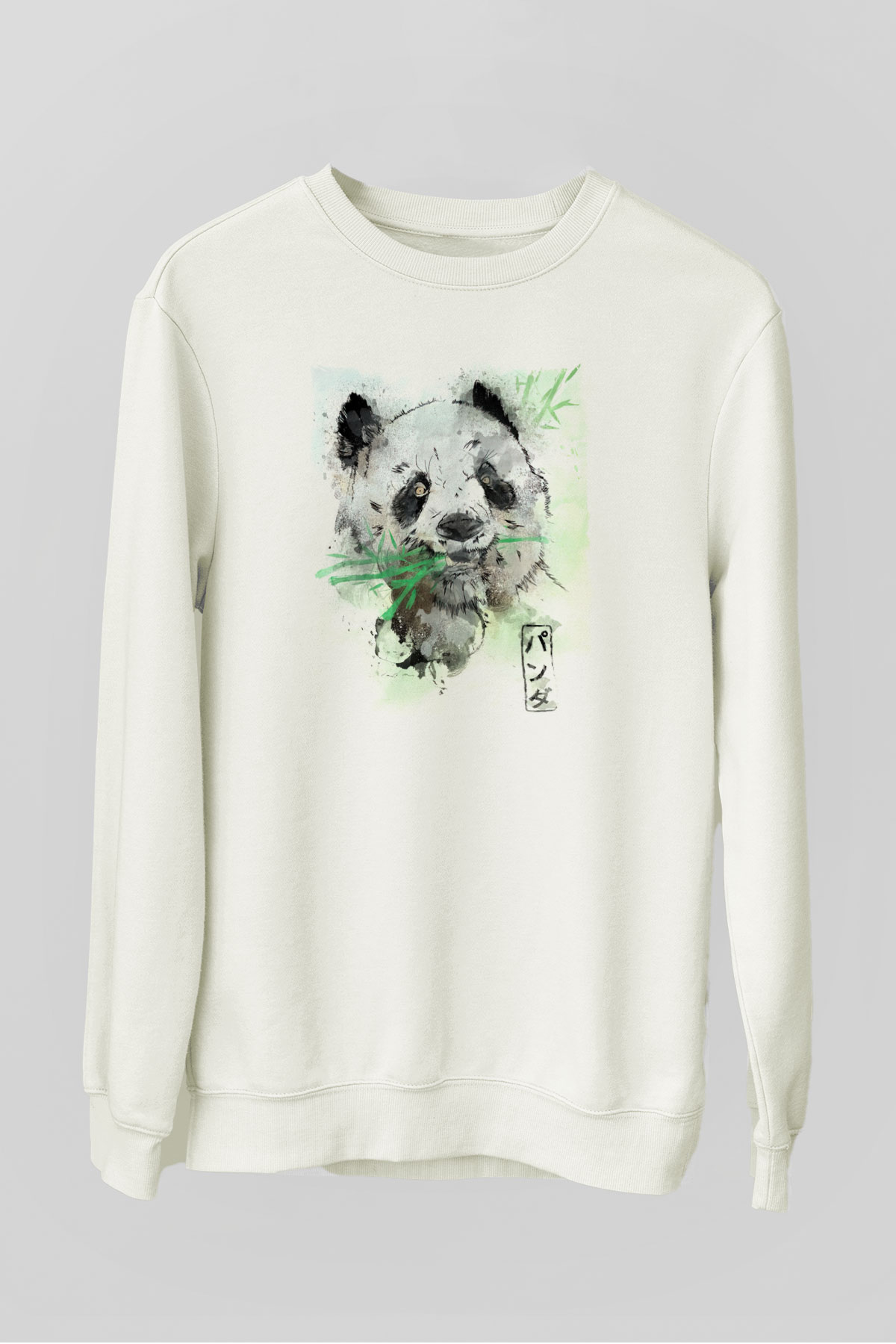Panda Beyaz Unisex Sweatshirt