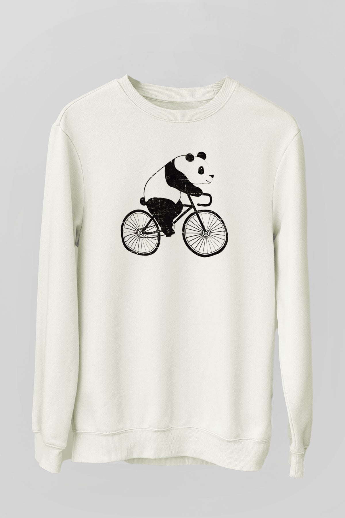 Panda Beyaz Unisex Sweatshirt