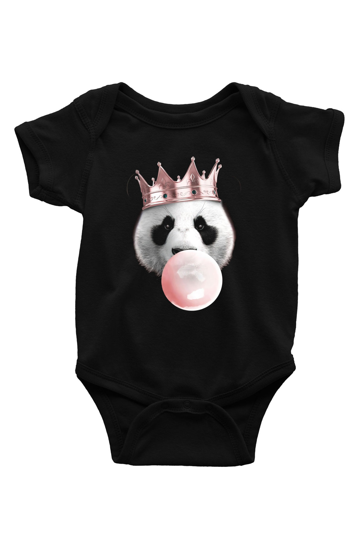 Panda Siyah Bebek Body - Zıbın