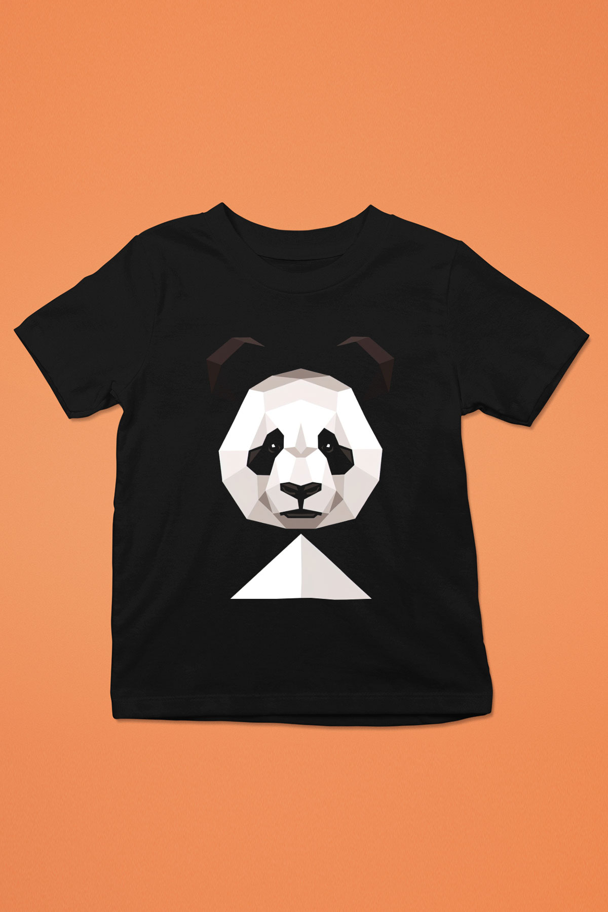 Panda Siyah Unisex Çocuk Tişört
