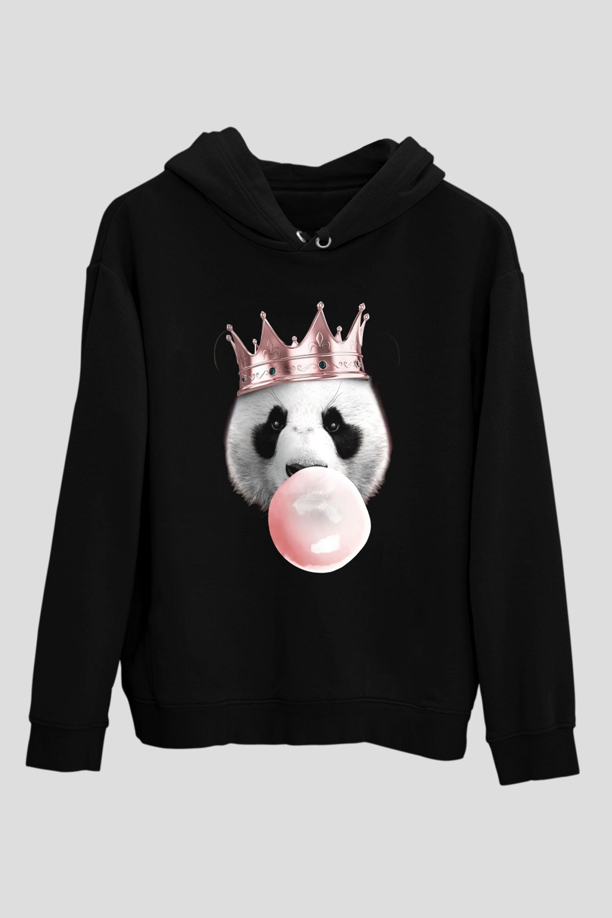 Panda Siyah Unisex Hoodie