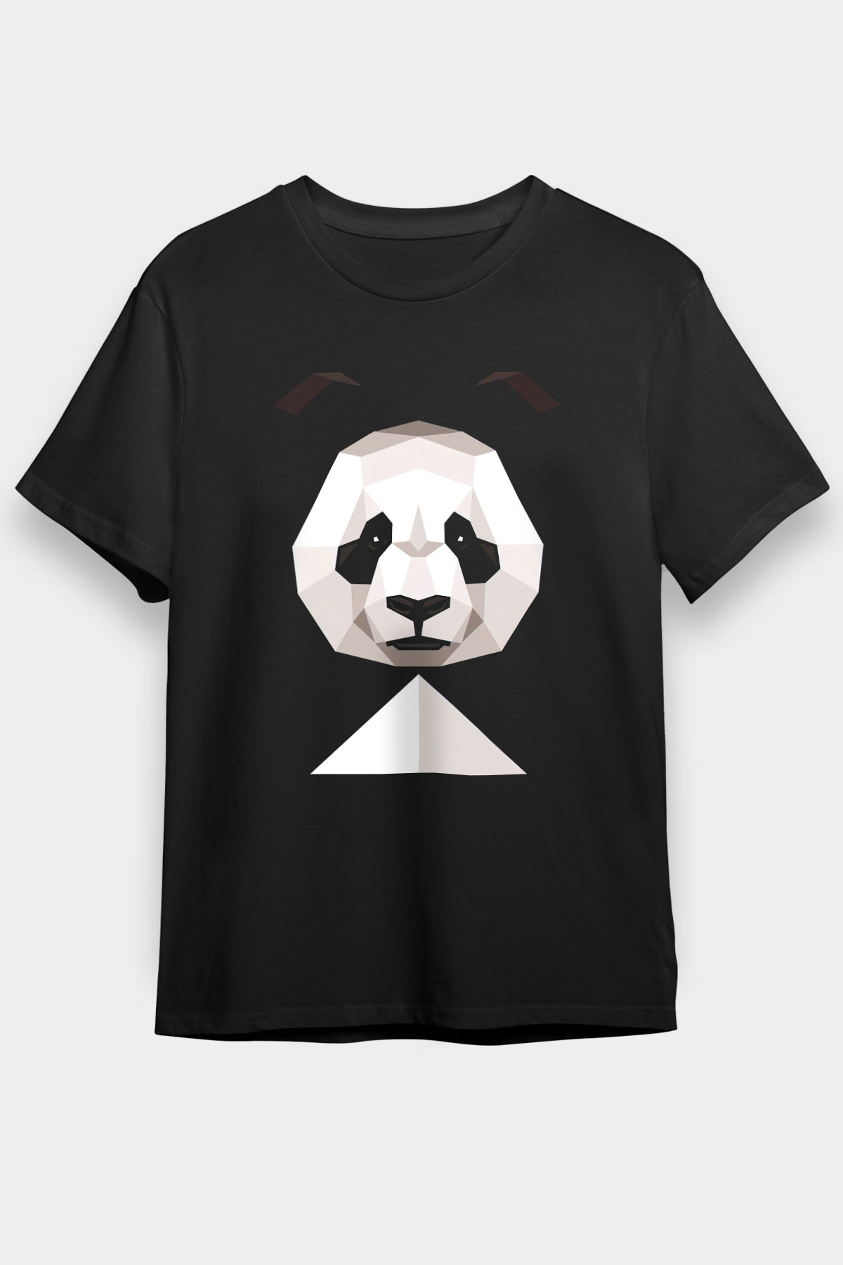 Panda Siyah Unisex Tişört T-Shirt - TişörtFabrikası