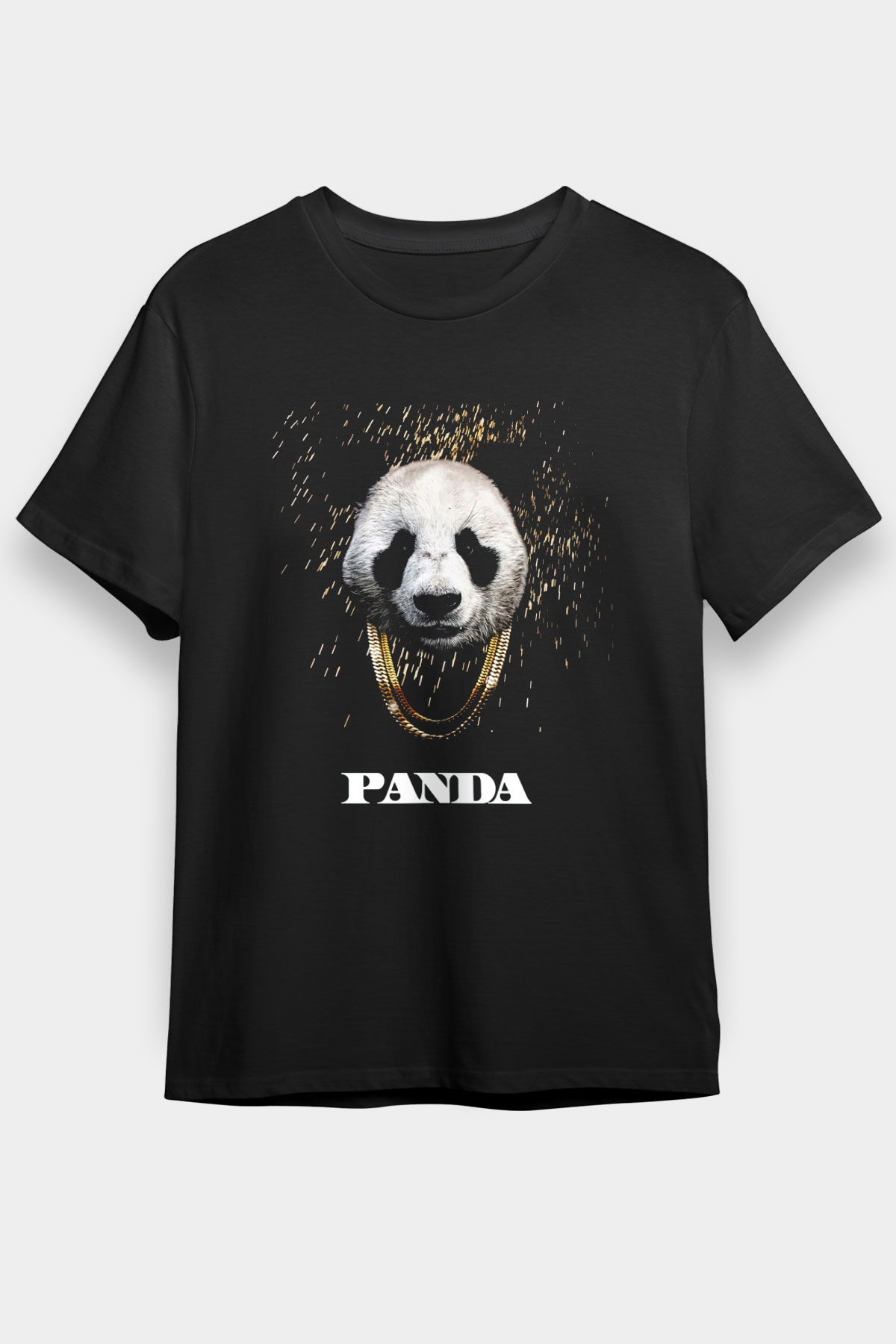 Panda Siyah Unisex Tişört T-Shirt - TişörtFabrikası