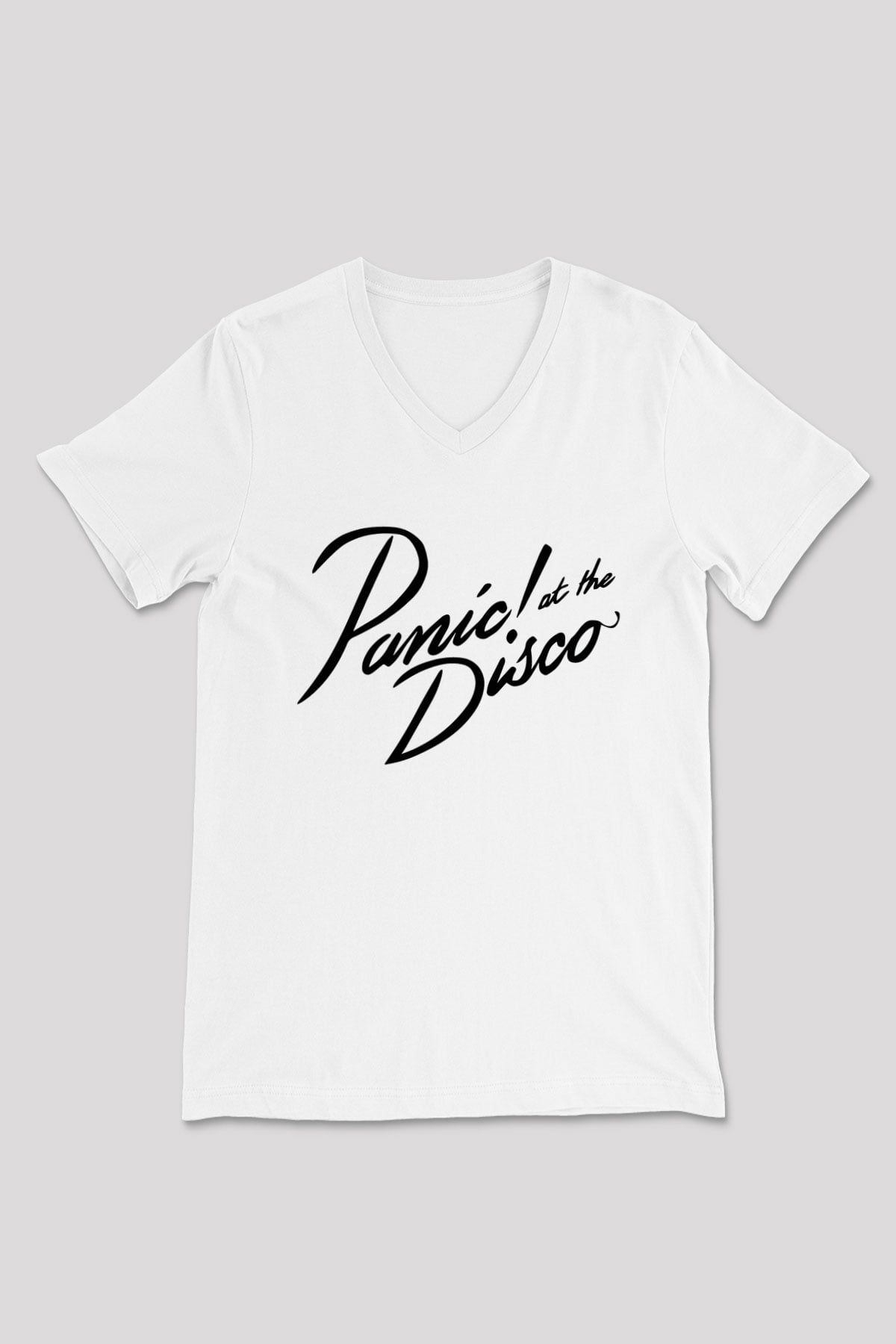 Panic at the Disco Beyaz Unisex V Yaka Tişört T-Shirt