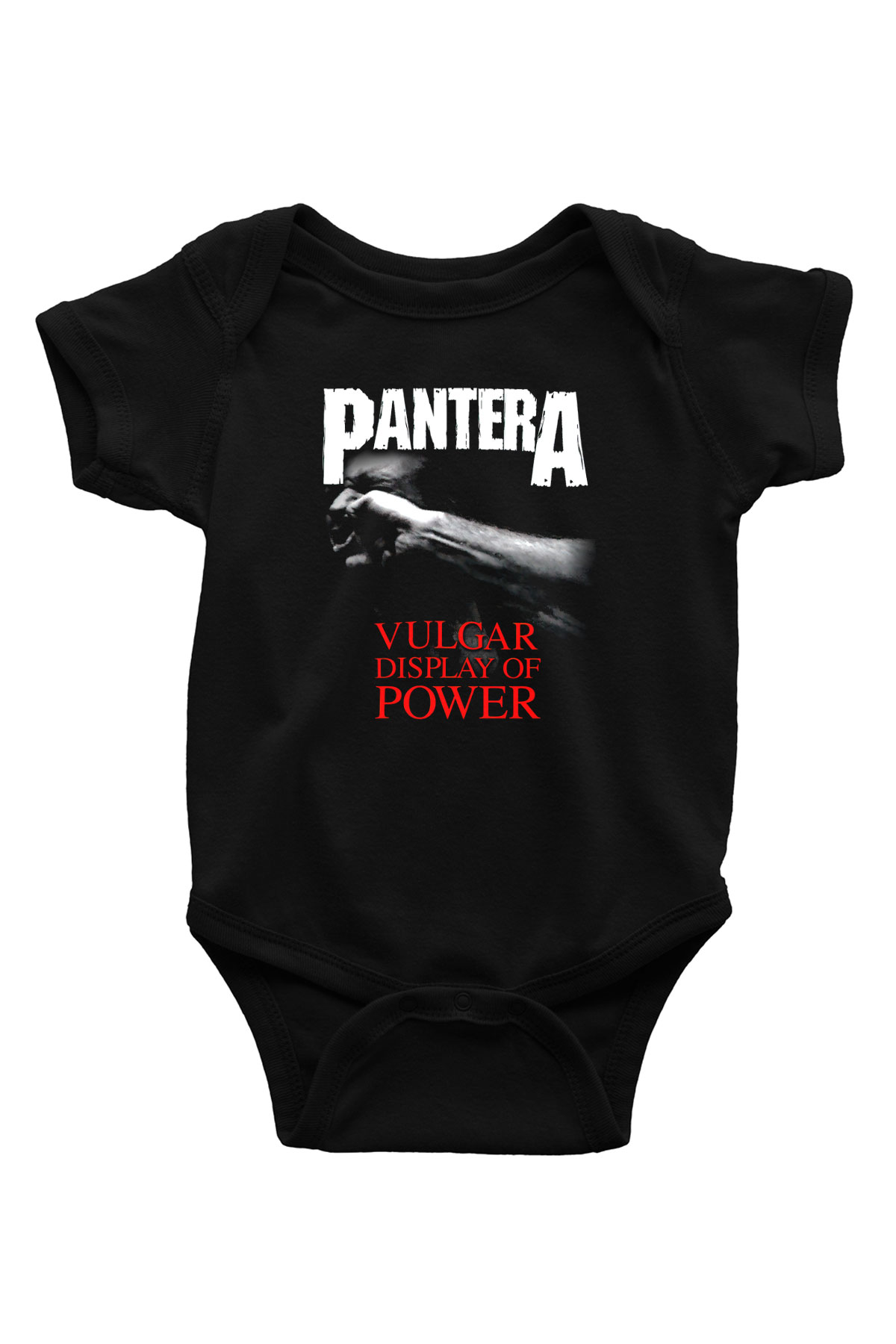 Pantera Baskılı Siyah Bebek Body - Zıbın