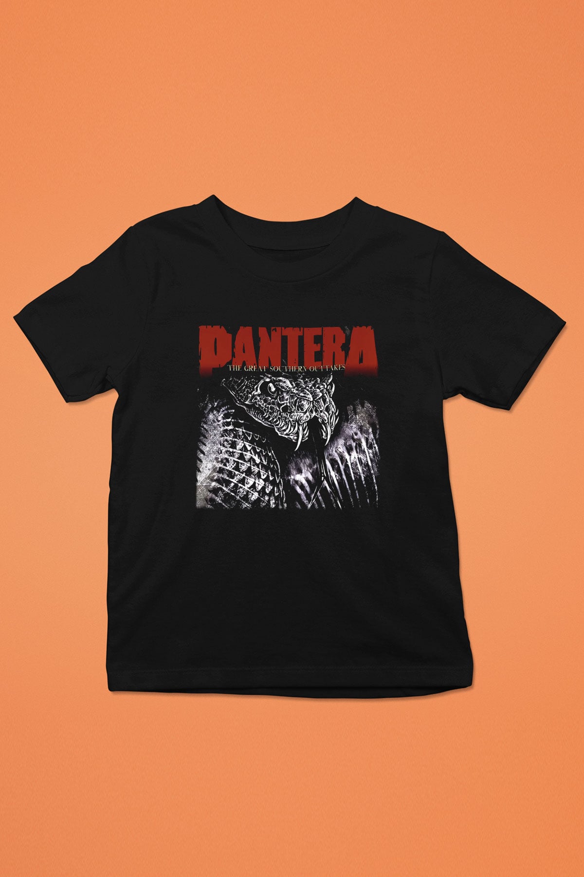 Pantera Baskılı Siyah Unisex Çocuk Tişört