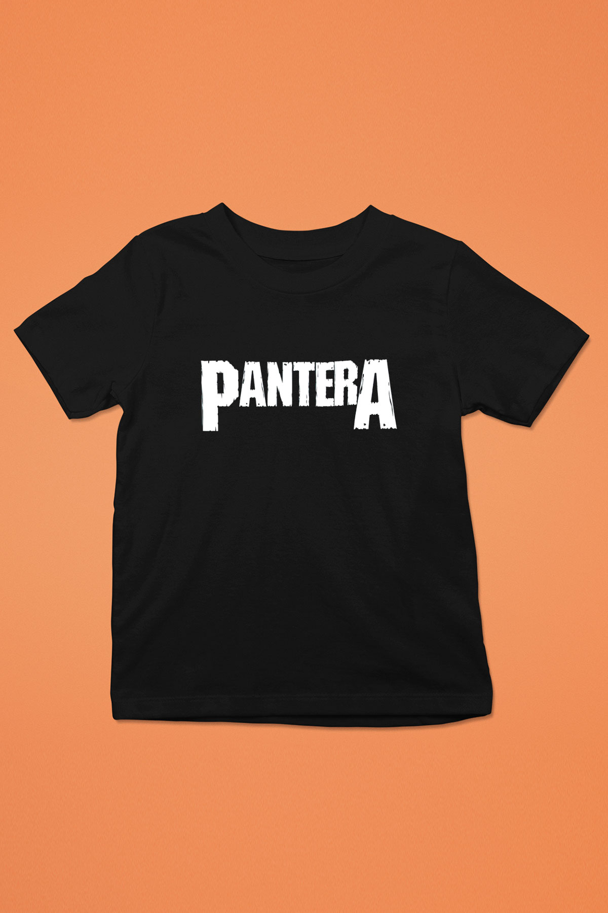 Pantera Baskılı Siyah Unisex Çocuk Tişört