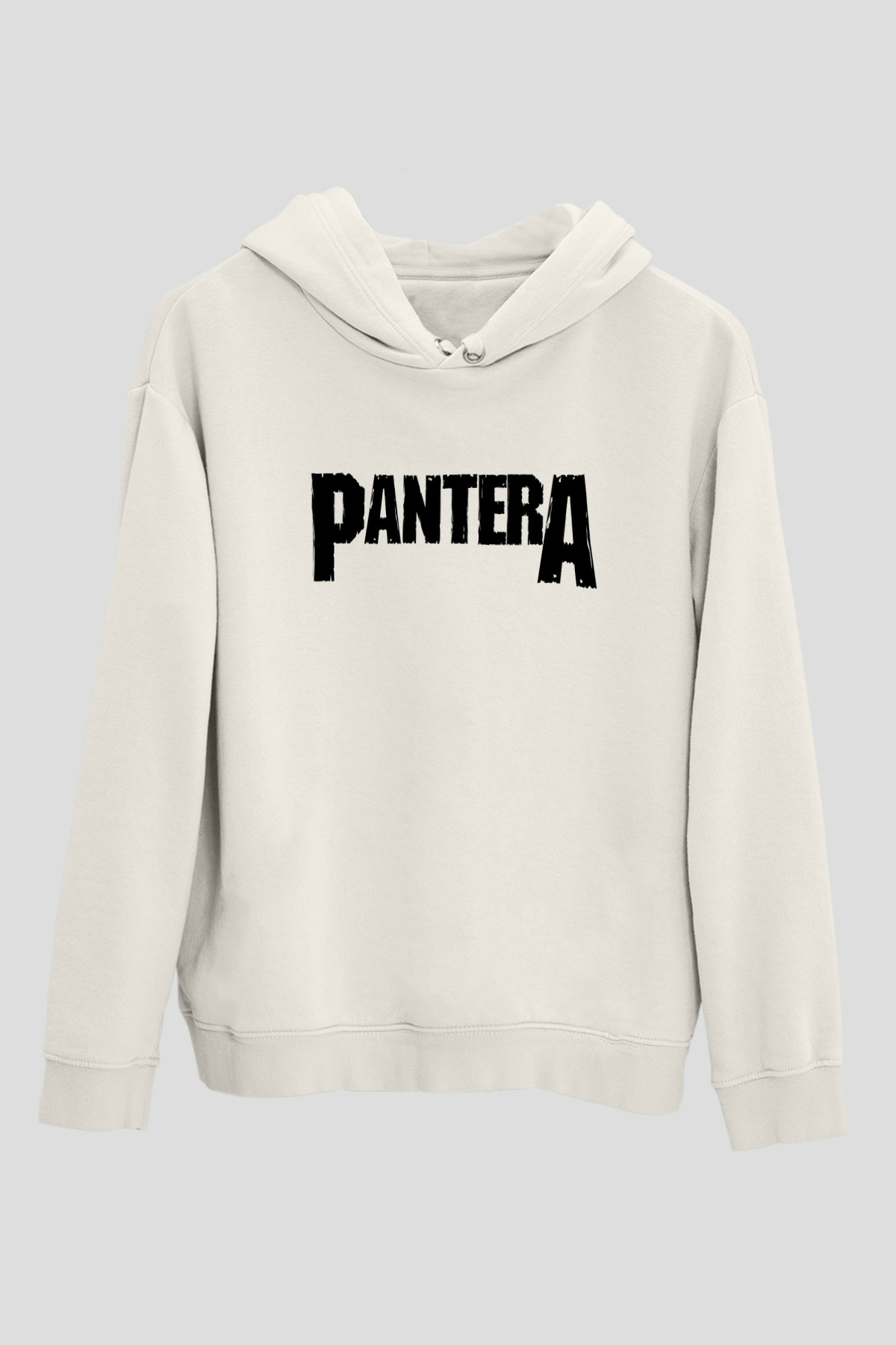 Pantera Beyaz Unisex Kapşonlu Sweatshirt