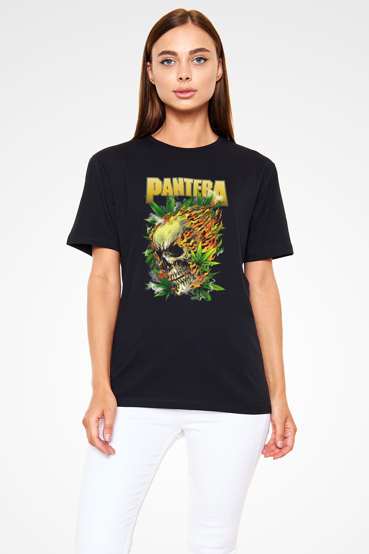 Pantera Siyah Unisex Tişört T-Shirt - TişörtFabrikası