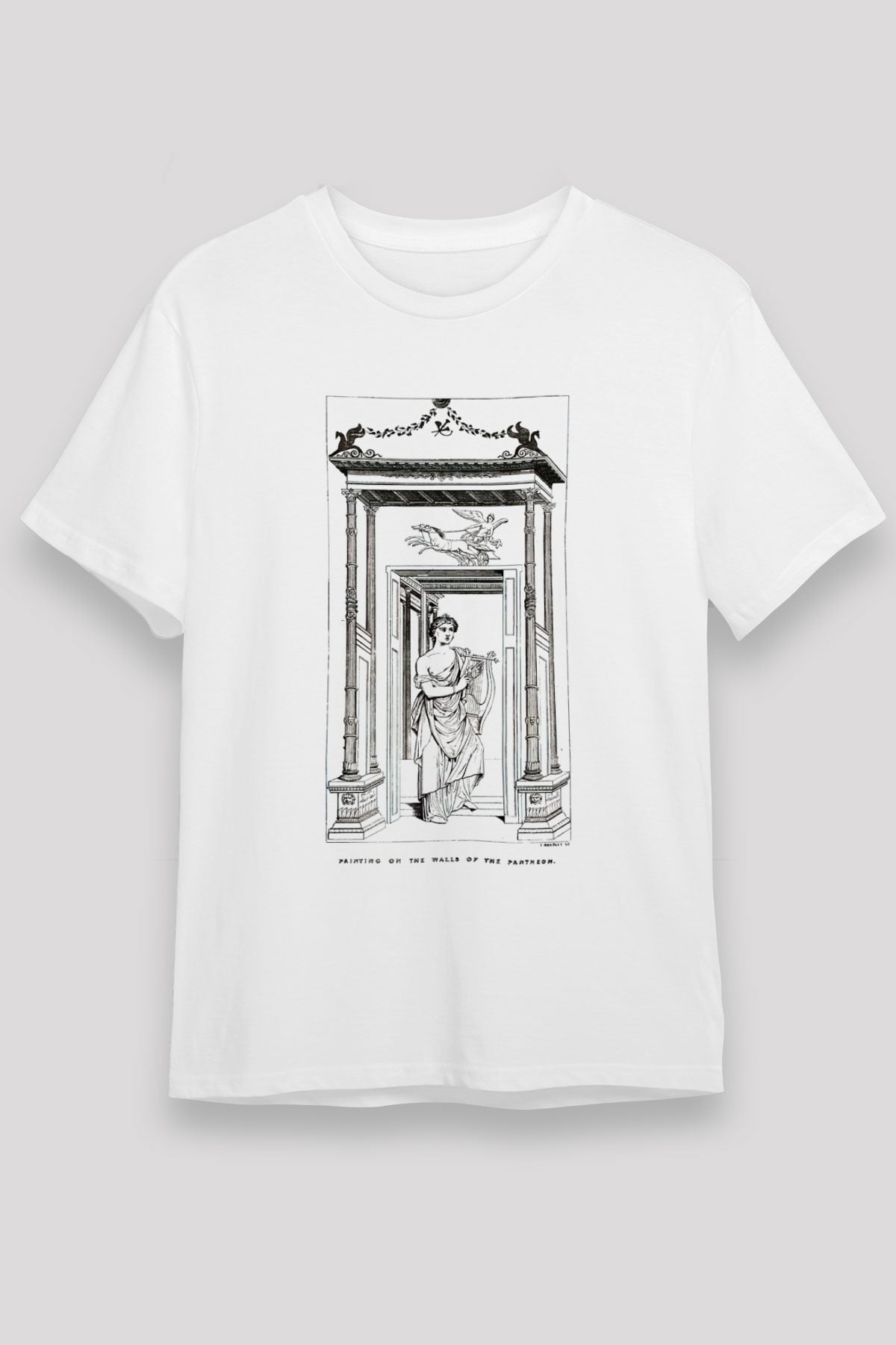 Pantheon Beyaz Unisex Tişört T-Shirt - TişörtFabrikası