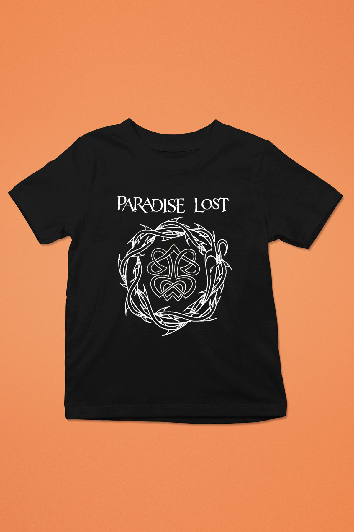Paradise Lost Baskılı Unisex Siyah Çocuk Tişört - Tshirt