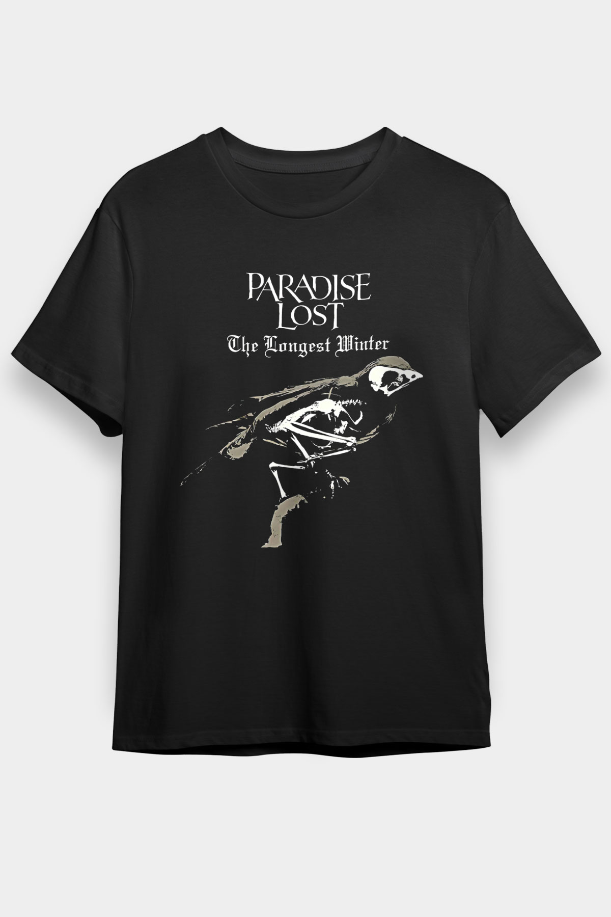 Paradise Lost Baskılı Unisex Siyah Tişört - Tshirt