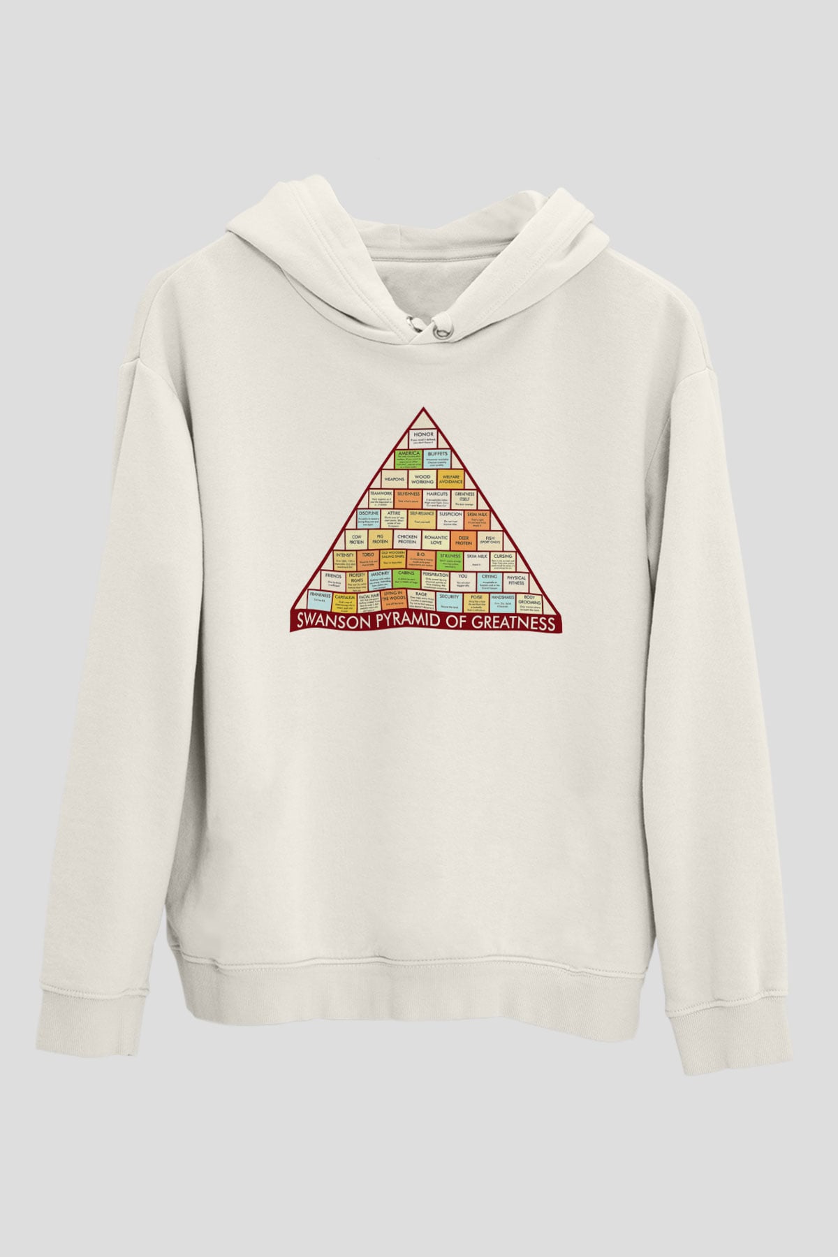 Parks and Recreation Beyaz Unisex Kapşonlu Sweatshirt